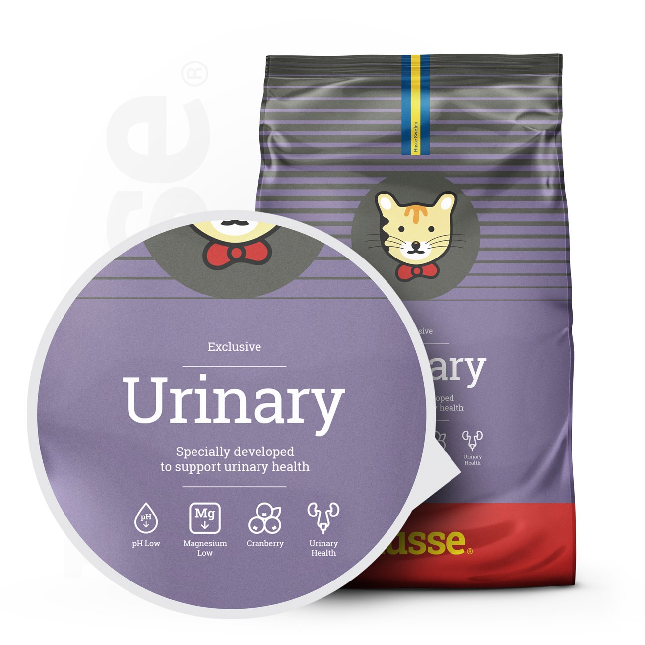 Croquettes pour diminuer le pH urinaire du chat au poulet Husse Urinary