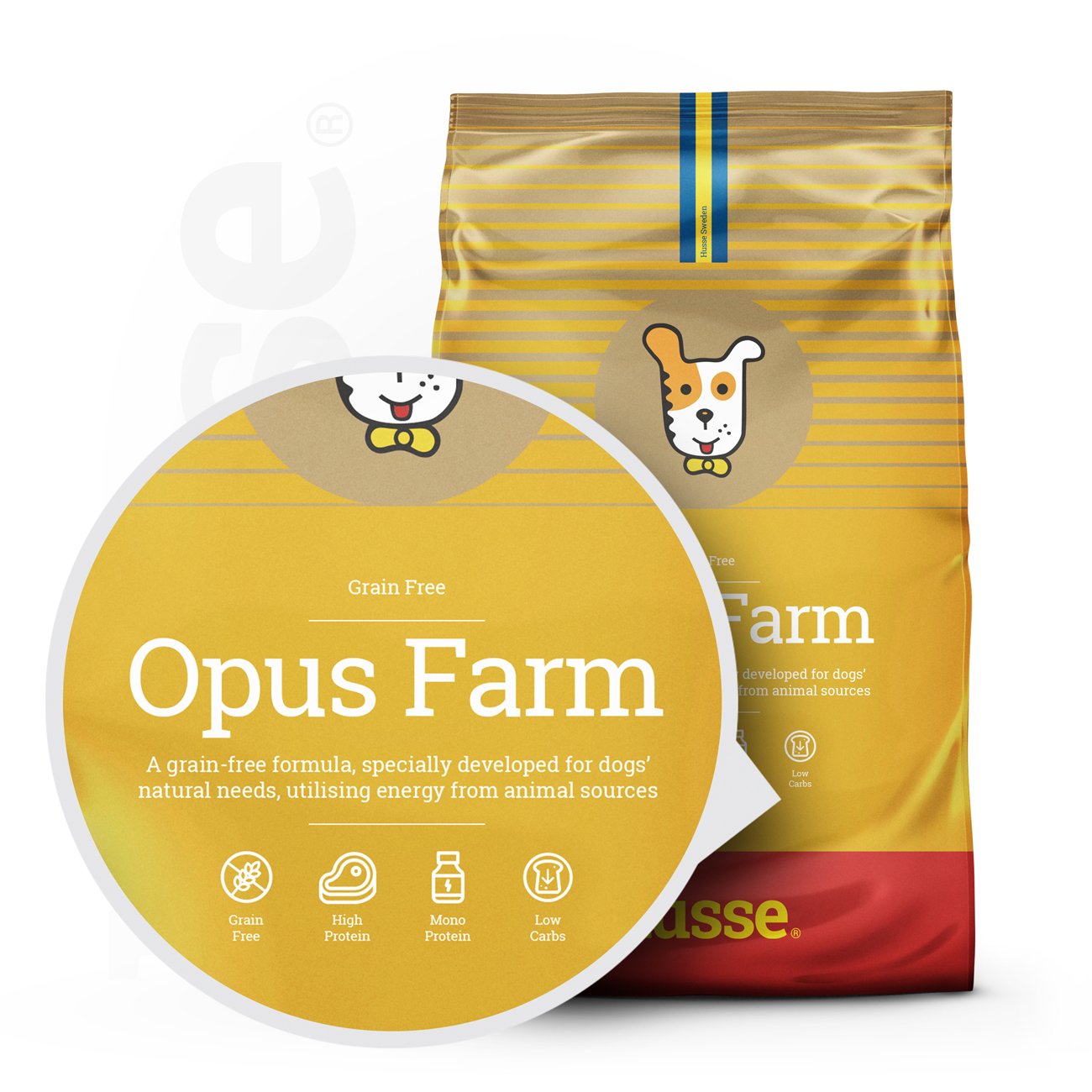 Croquettes Sans Céréales pour Chiens Sensibles | Opus Farm - 12 kg