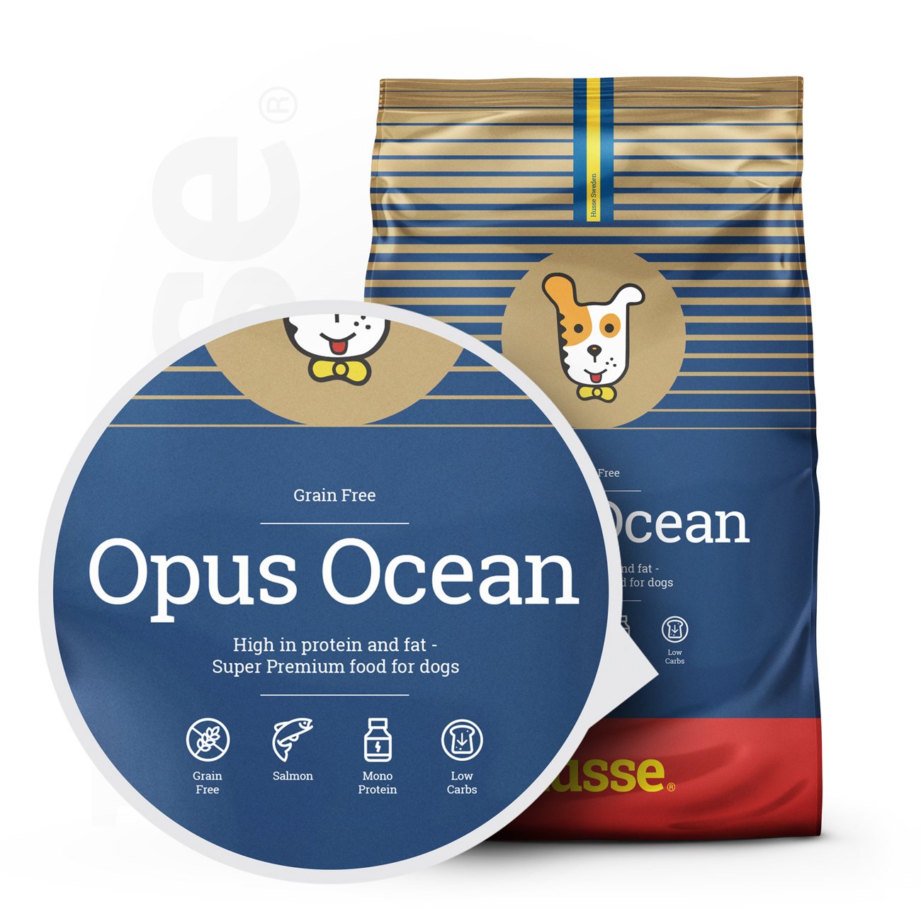 Croquettes Sans Céréales pour Chiens Actifs | Opus Ocean - 12 kg