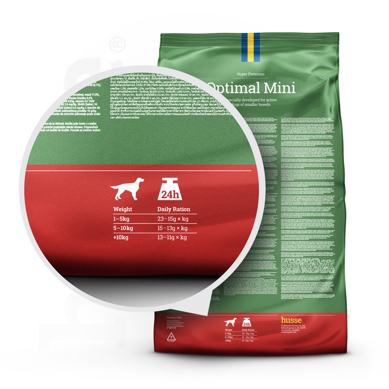 Croquettes pour Petits Chiens Actifs  |  Optimal Mini - 2 kg