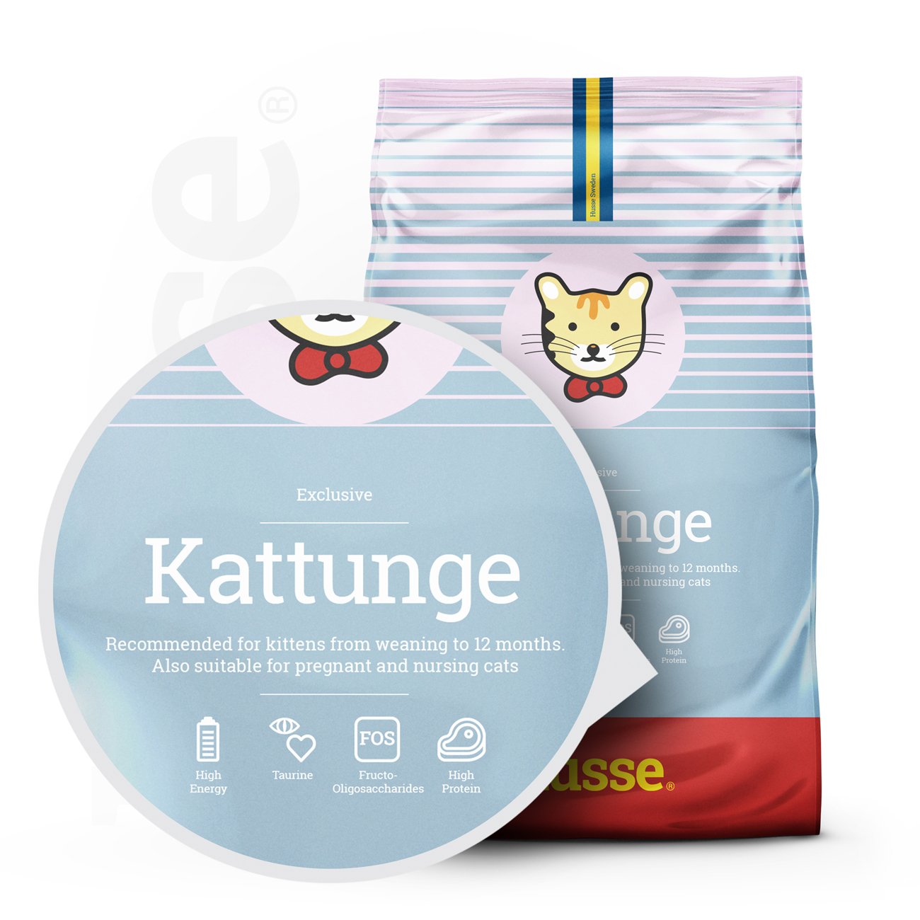 Croquettes pour la croissance optimale du chaton Husse Kattunge Exclusive