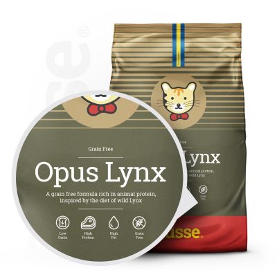 Croquettes sans gluten pour chat à digestion sensible au poulet Husse Opus Lynx